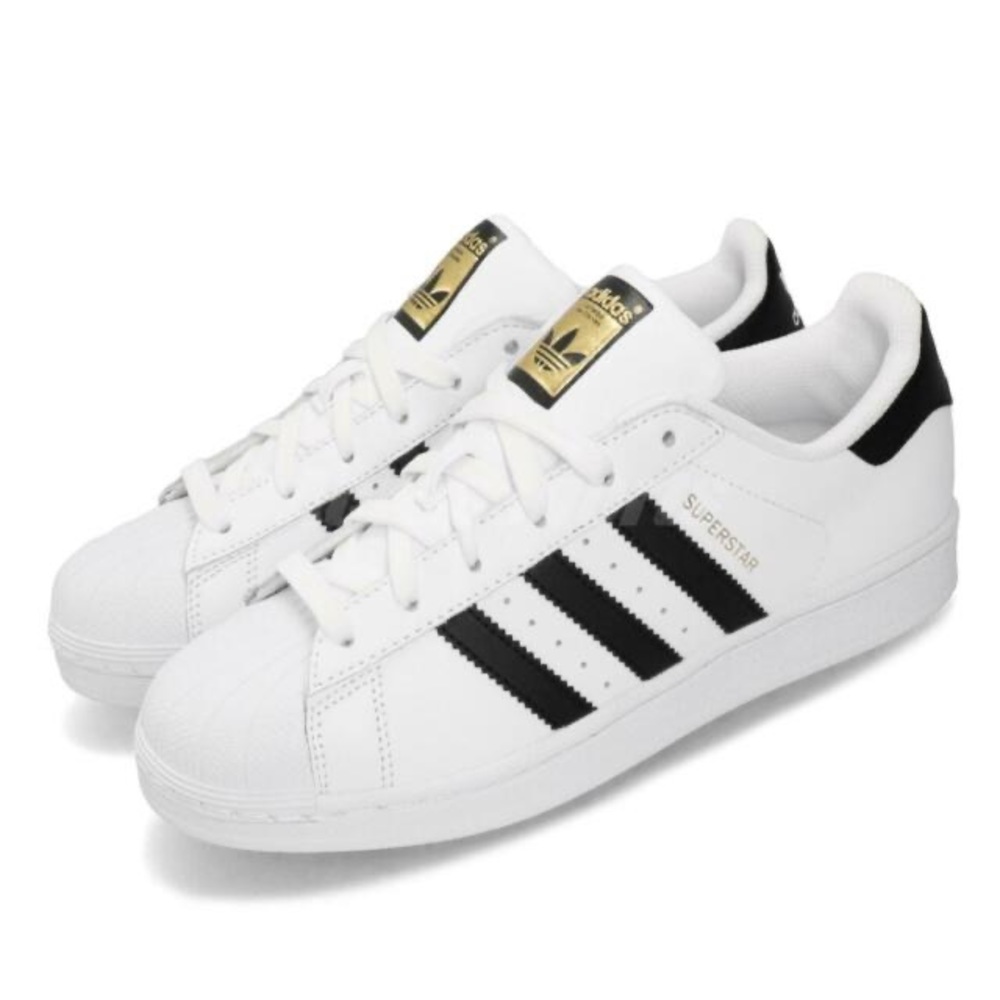 Adidas Originals Superstar White Black Gold Shoes